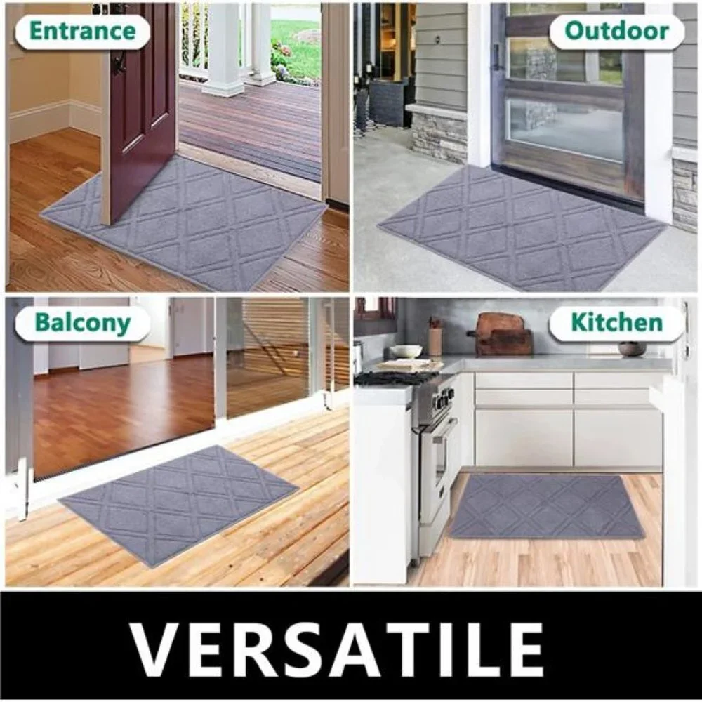 Indoor Doormat Front Door Mat Non Slip Rubber Backing Super Absorbent, 20